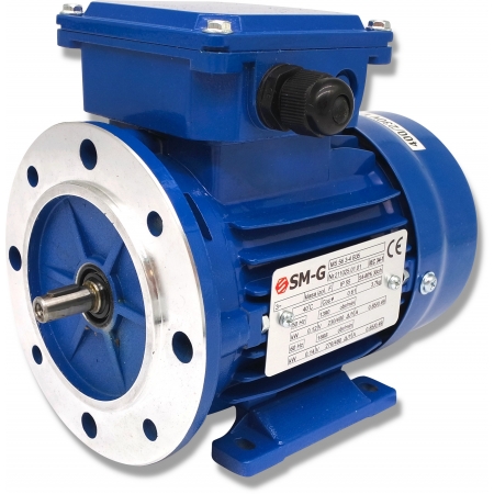 SILNIK ELEKTRYCZNY Z KOŁNIERZEM 0,12kW 400V 1390obr WAŁEK 9mm 3-FAZOWY